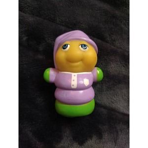 Gloworm plastic figure finger puppet glow in the dark 1980s hasbro playskool